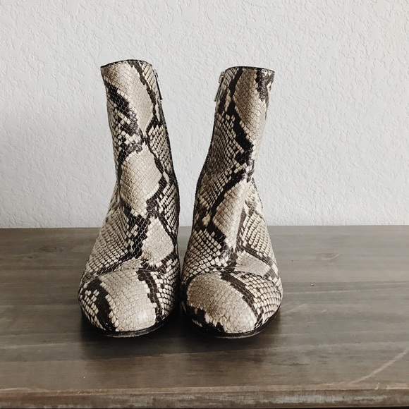 Zadig & Voltaire Snakeskin and Glitter Booties - Picture 3 of 5
